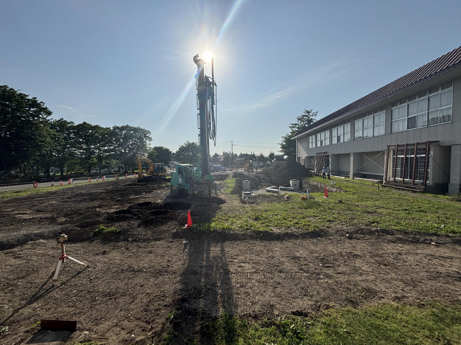 地盤改良工事（施工中）