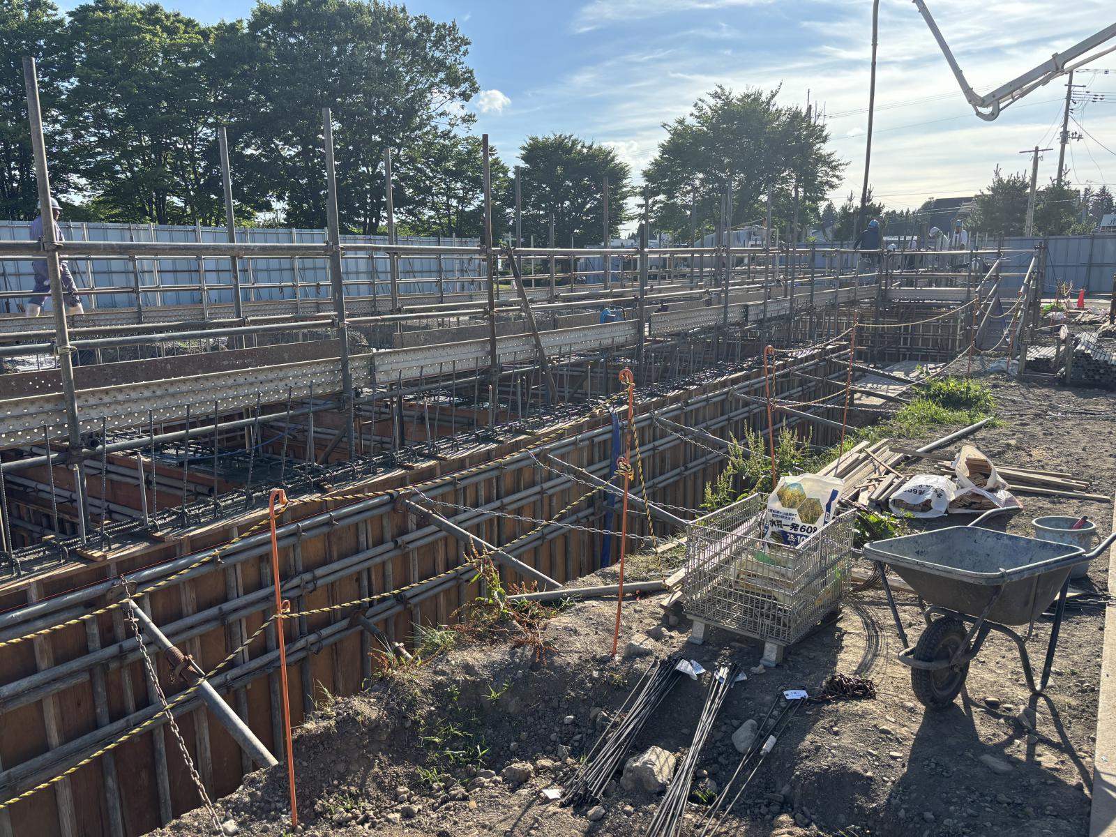 コンクリ打設（施設中央トイレ）の写真