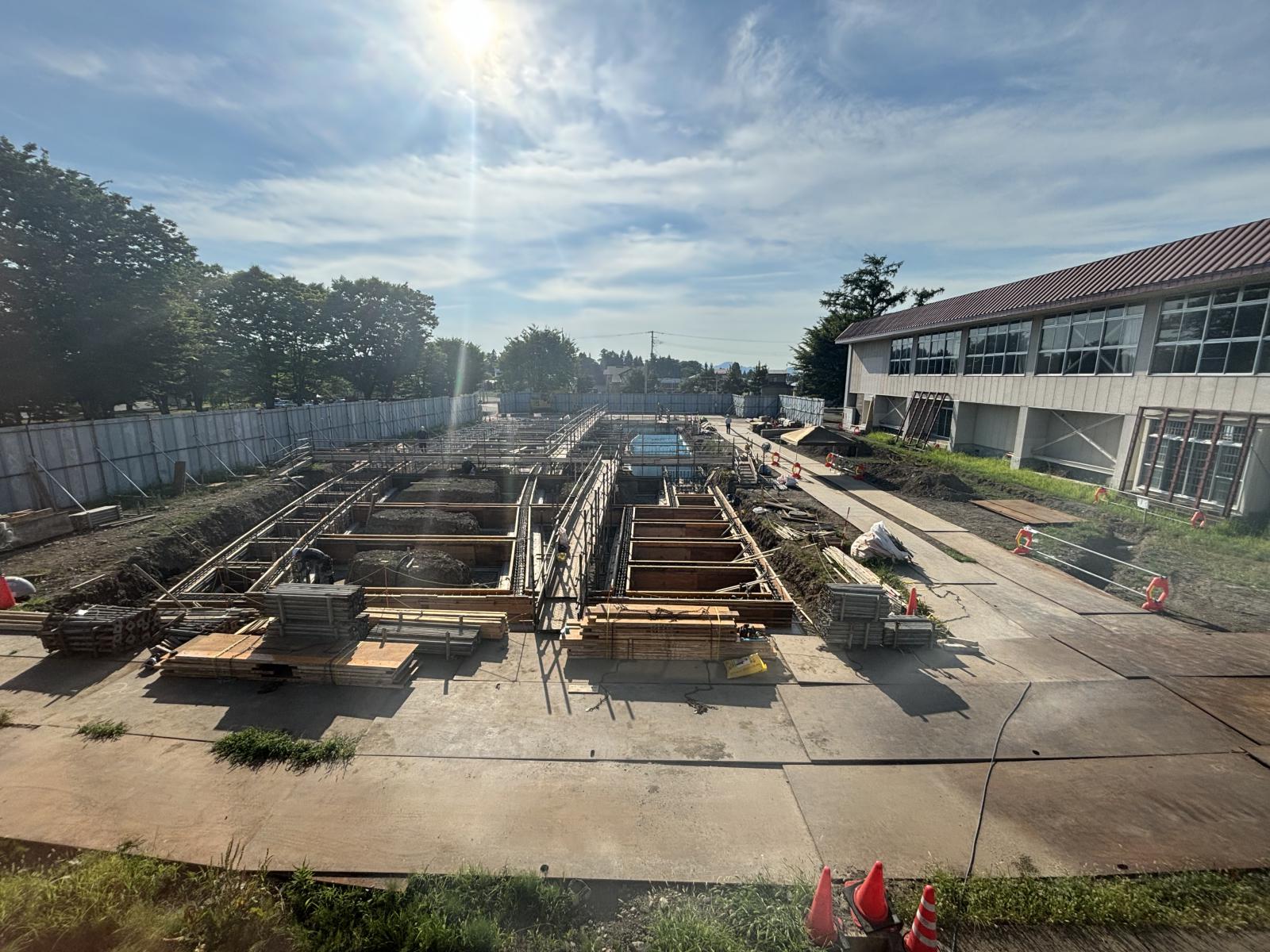 型枠工事、ピット足場解体の写真