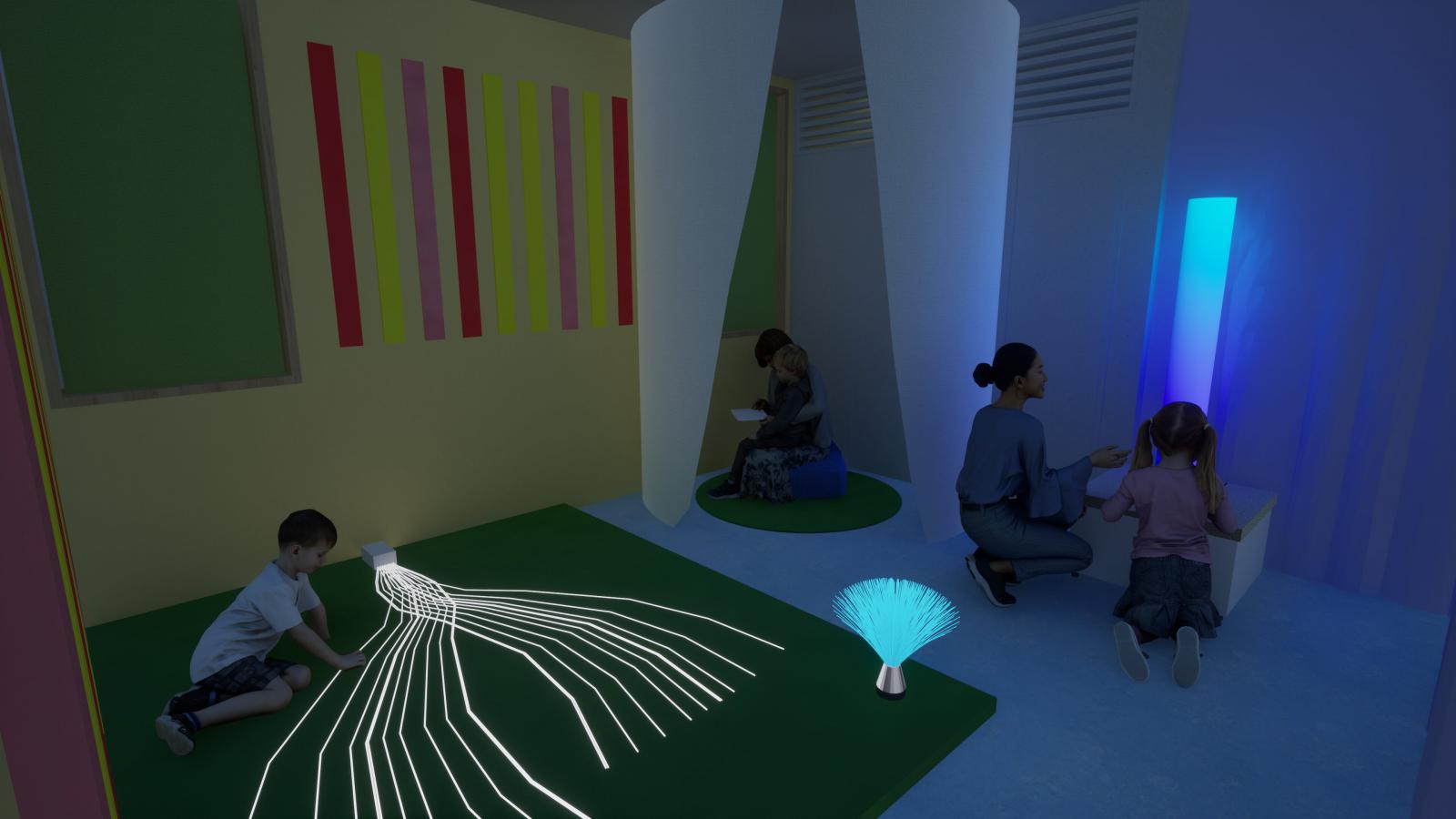 スヌーズレンルームのイメージパース