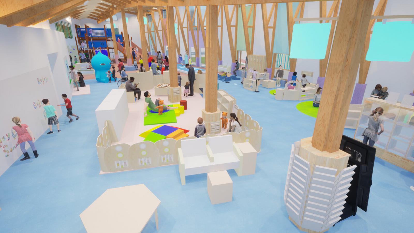 施設中央付近のイメージパース