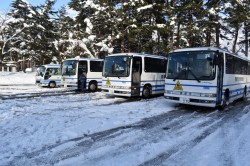 冬場のスクールバスの様子