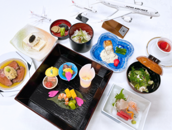 機内シェフ監修コース料理の写真