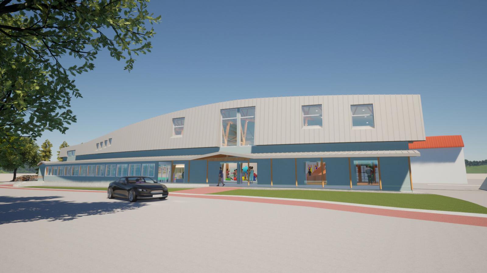 施設正面のイメージパース