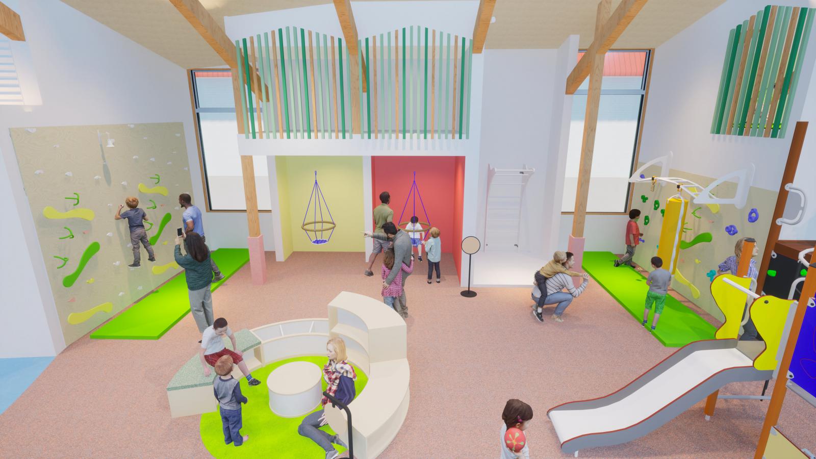 施設東側（クライミング遊具等）のイメージパース