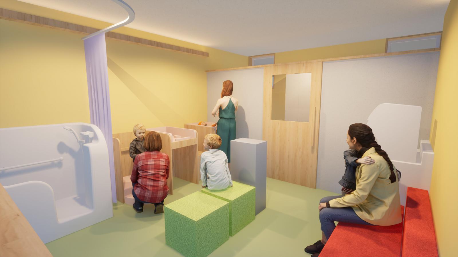 授乳室のイメージパース