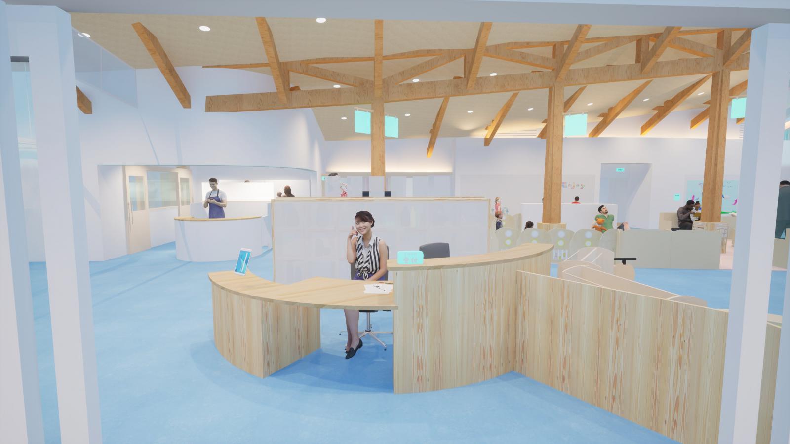 施設受付のイメージパース